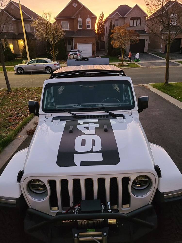 Vehicle Wrap - Decal - Hood Wrap - 1941 Decal - Jeep Decal - Sticker on hood - Carbon fiber wrap - Sport wrap - logo on the car - wrap the car - Nice wrap - cool design for jeep 05